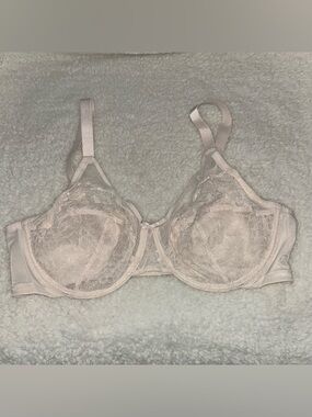 HSIA Enchanted Unlined Lace Underwire Bra 40D White NWOT